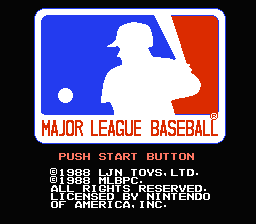 Major League Baseball title screenshot